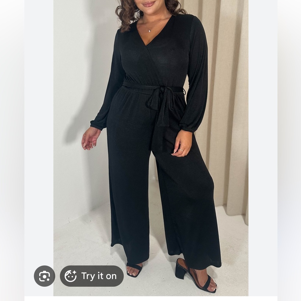 Express Black Wrap Jumpsuit